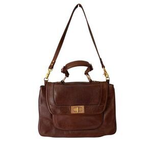 Rebecca Minkoff Brown Covet Leather Shoulder Bag Purse Satchel